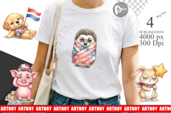 Exhausted BBQ Animal Sublimation Product Image 1