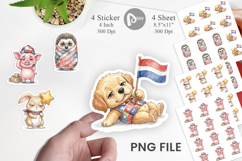 Exhausted BBQ Animal Burnout Sticker Product Image 1