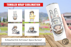 Exhausted Kid Astronaut Tumbler Product Image 1