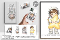 Exhausted Kid Astronaut Digital Paper Product Image 1