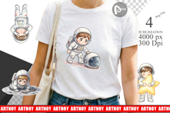 Exhausted Kid Astronaut Sublimation Product Image 1