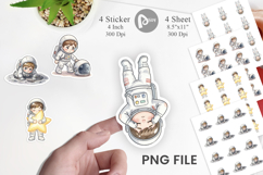 Exhausted Kid Astronaut Sticker Product Image 1