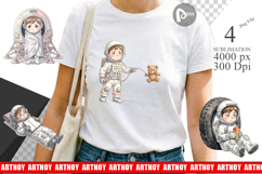 Exhausted Kid Astronaut Sublimation Product Image 1