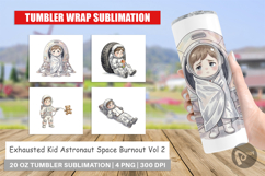 Exhausted Kid Astronaut Tumbler Product Image 1