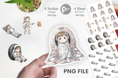 Exhausted Kid Astronaut Sticker Product Image 1