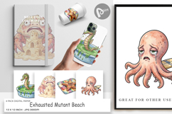 Exhausted Mutant Beach Digital Paper Product Image 1