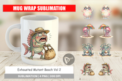 Exhausted Mutant Beach Mug Wrap Product Image 1