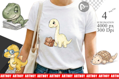 Exhausted Office Dino Sublimation Product Image 1
