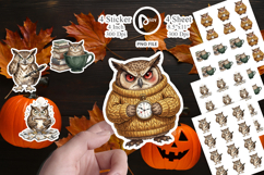 Exhausted Owl Dark Academia Sticker Product Image 1