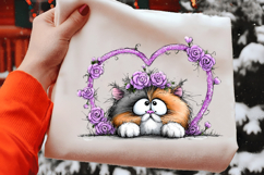 Exotic Shorthair Valentine Peek Valentine PNG Product Image 2
