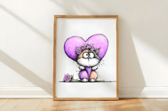 Exotic Shorthair Valentine Peek Valentine PNG Product Image 3