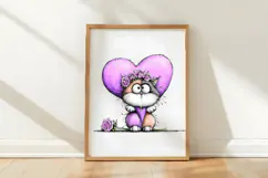 Exotic Shorthair Valentine Peek Valentine PNG Product Image 3