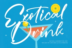 Exotical Drink - Natural Handwritten Font Product Image 1