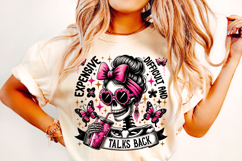 Expensive Difficult And Talks Back PNG, Funny Skeleton PNG Product Image 2