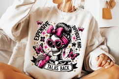 Expensive Difficult And Talks Back PNG, Funny Skeleton PNG Product Image 1