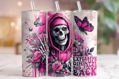 Expensive Difficult Talks Back Tumbler Wrap, Funny Skeleton Product Image 1