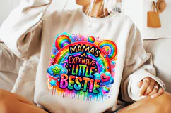 Mama's Expensive Little Bestie, Funny Kids Sublimation, Mom Product Image 3