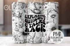 Expensive Difficult And Talks Back Tumbler 20oz Wrap PNG Product Image 1