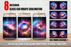 Exploding Galaxy Nebula Glass Can Wraps Product Image 1