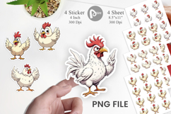 Expressive Chicken Sticker Product Image 1