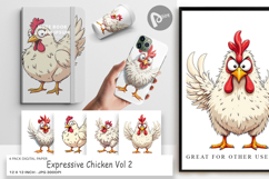 Digital Paper Expressive Chicken Product Image 1