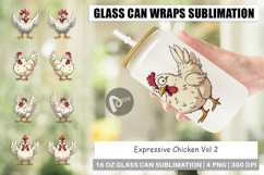 Glass Can Expressive Chicken Product Image 1