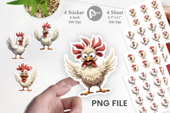 Expressive Chicken Sticker Product Image 1