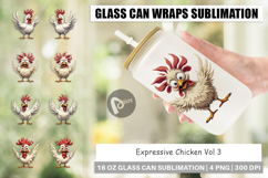 Glass Can Expressive Chicken Product Image 1