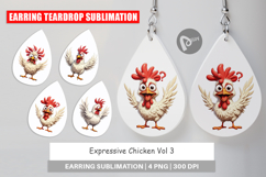Earring Expressive Chicken Product Image 1