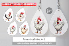 Earring Expressive Chicken Product Image 1