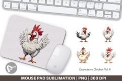 Mouse Pad Expressive Chicken Product Image 1