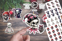 Playful Gothmas Skulls Sticker Product Image 1