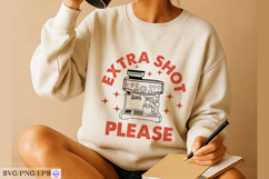 Extra Shot Please Coffee Hand-drawn SVG Product Image 3
