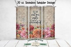 Vintage Zinnia Flowers Extra Mile 20oz Seamless Tumbler Wrap Product Image 1