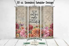 Vintage Zinnia Flowers Extra Mile 20oz Seamless Tumbler Wrap Product Image 1