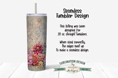 Vintage Zinnia Flowers Extra Mile 20oz Seamless Tumbler Wrap Product Image 3