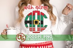 Christmas Elf Scalloped Monogram Set PNG Product Image 4