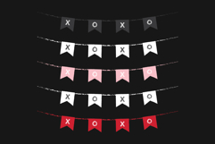 Chalkboard Valentine XOXO Banner Clip Art Set Product Image 2