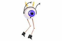 Cute eyeballs with arms and legs. of cartoon characters Product Image 2