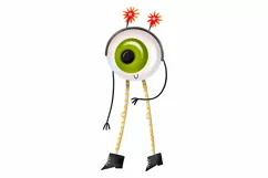 Cute eyeballs with arms and legs. of cartoon characters Product Image 5
