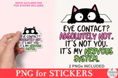Anxious Black Cat PNG Product Image 1