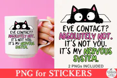Anxious Black Cat PNG Product Image 3