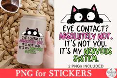 Anxious Black Cat PNG Product Image 4