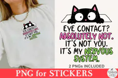 Anxious Black Cat PNG Product Image 5