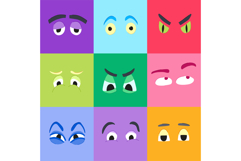eye emotions set cartoon Product Image 1