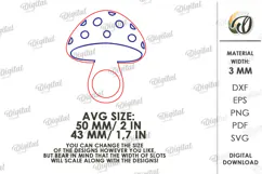 Eyeglass Holder Brooches Laser Cut. Flower. Mushroom SVG Product Image 3