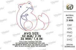 Eyeglass Holder Brooches Laser Cut. Bear. Butterfly SVG Product Image 2