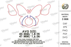 Eyeglass Holder Brooches Laser Cut. Bear. Butterfly SVG Product Image 3