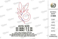 Eyeglass Holder Brooches Laser Cut. Bird. Flower SVG Product Image 2