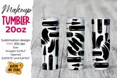 Eyelash Tumbler sublimation template. Woman tumbler design Product Image 1
